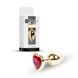 Анальна пробка - Jewellery Gold Heart Plug Red 62530064-00037 фото 1