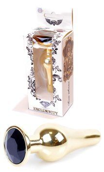 Анальний пробка Boss Series - Jewellery Gold BUTT PLUG Black, BS6400065 BS6400065 фото