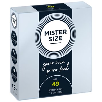 Презервативи Mister Size - pure feel - 49 (3 condoms) SO8033 фото