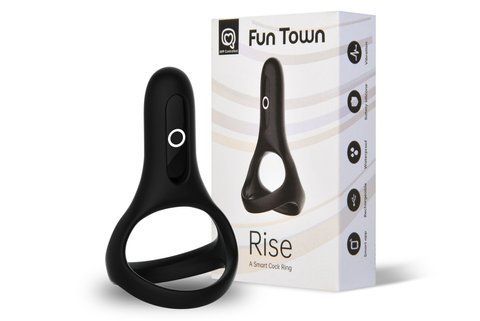 Подвійне ерекційне кільце Fun Town Rise Black SO5747 фото