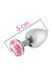 Металева анальна пробка з рожевим кристалом MAI Attraction Toys №72 SO4634 фото 1