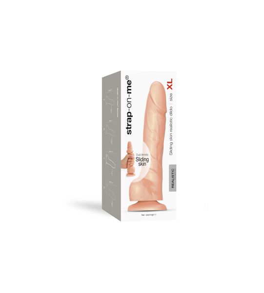 Реалістичний фалоімітатор Strap-On-Me Sliding Skin Realistic Dildo Vanille - XL SO6262 фото