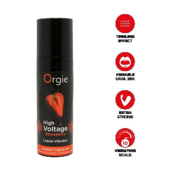 Рідкий вібратор Orgie High Voltage &ndash; Strawberry, 15 мл SX0937 фото