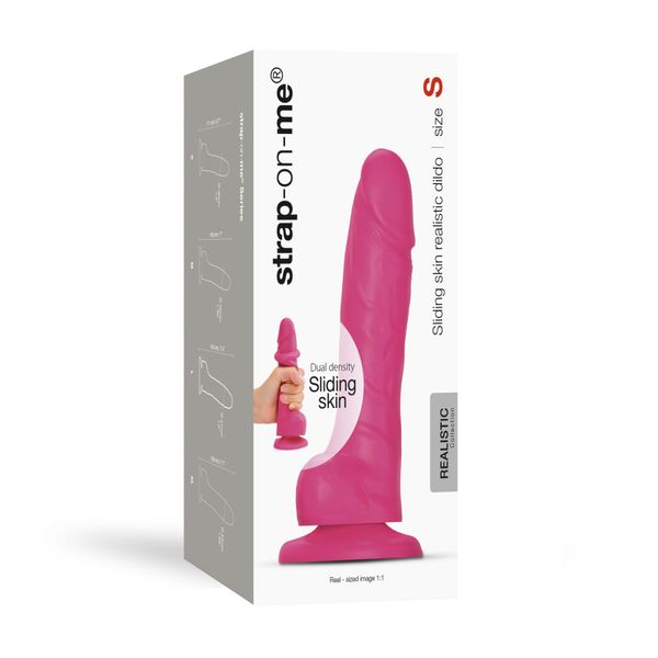 Реалістичний фалоімітатор Strap-On-Me Sliding Skin Realistic Dildo Fuchsia - S SO6254 фото