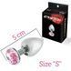 Металева анальна пробка з рожевим кристалом MAI Attraction Toys №72 SO4634 фото 2