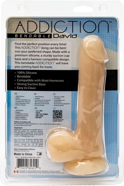 Фалоімітатор ADDICTION &mdash; DAVID 8&Prime; Silicone Dong SO5578 фото