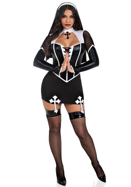 Костюм черниці Leg Avenue Holy Hottie Dress S SX2794 фото