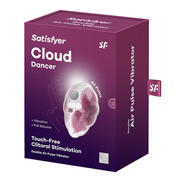 Вакуумний стимулятор з вібрацією Satisfyer Cloud Dancer Red SO8975 фото