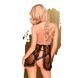 Комплект сорочка у стилі 60-х та трусики з доступом Penthouse - Libido Boost Black L/XL SO5274 фото 2