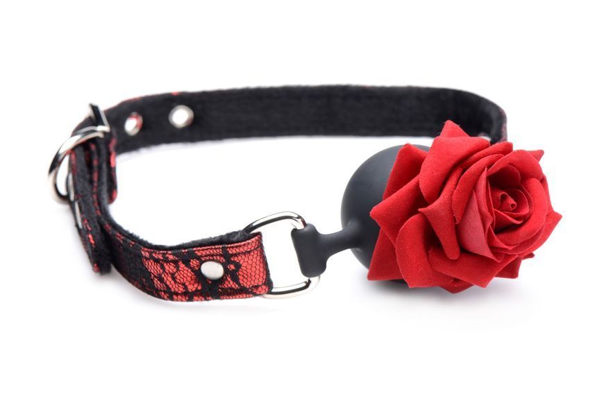 Кляп Master Series Eye-Catching Ball Gag With Rose SO8794 фото