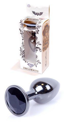 Анальна пробка Boss Series - Jewellery Dark Silver PLUG Black S, BS6400029 BS6400029 фото