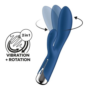 Вібратор-кролик Satisfyer Spinning Rabbit 1 Blue SX0562 фото