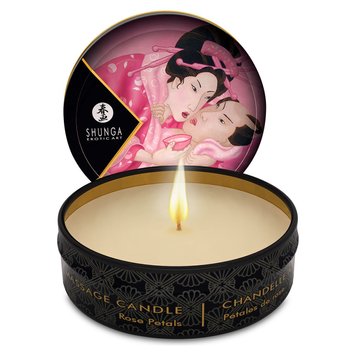 Масажна свічка Shunga Mini Massage Candle – Rose Petals (30 мл) SO2516 фото