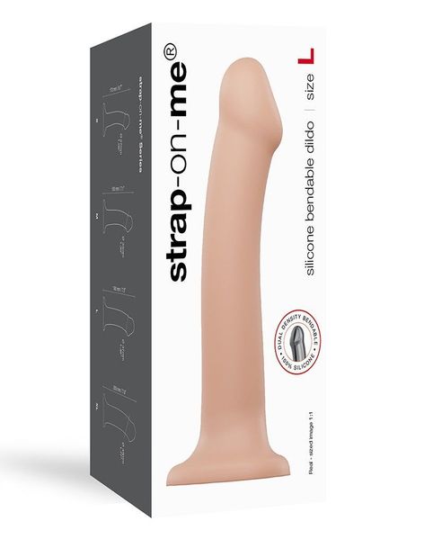 Насадка для страпону Strap-On-Me Dual Density Dildo Flesh L SO2355 фото