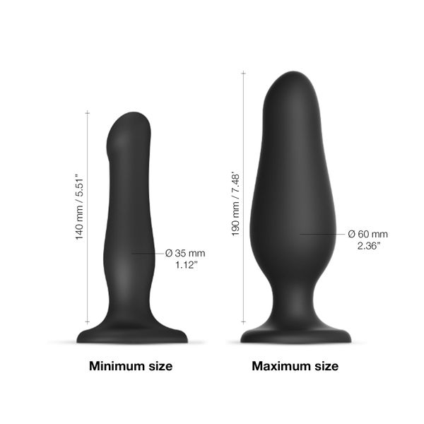 Надувний фалоімітатор Strap-On-Me INFLATABLE DILDO PLUG - NOIR SO7383 фото