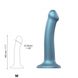 Насадка для страпону Strap-On-Me Mono Density Dildo M Blue SO3569 фото 4