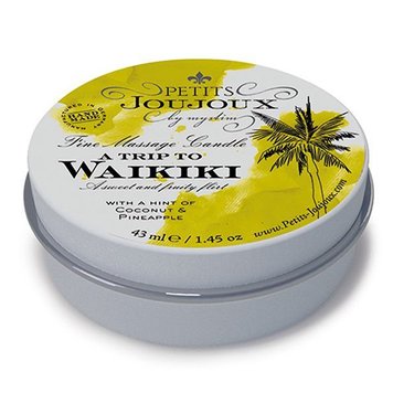 Масажна свічка Petits Joujoux - Waikiki Beach - Coconut and Pineapple (43 мл) SO3173 фото