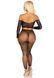 Комплект Leg Avenue Rhinestone Fishnet Crop Top and Legging One Size Black SX2756 фото 2