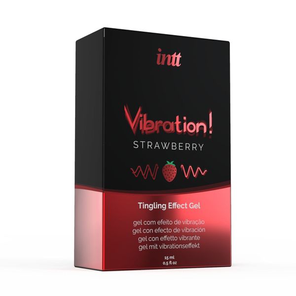 Рідкий вібратор Intt Vibration Strawberry (15 мл) SO2921 фото