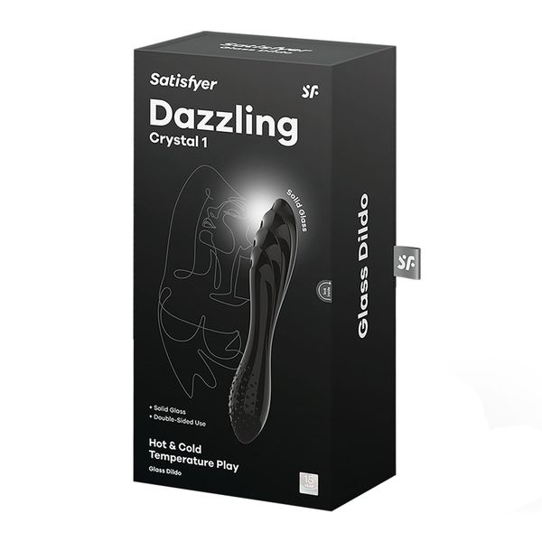 Скляний дилдо Satisfyer Dazzling Crystal 1 (Black) SO8786 фото