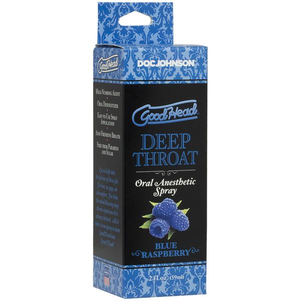 Спрей для мінету Doc Johnson GoodHead DeepThroat Spray - Blue Raspberry 59 мл SO9854 фото