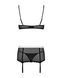 Еротичний костюм покоївки Obsessive Maidme set 5pcs S/M, бюстгальтер, пояс з фартухом, панчохи, стрі SO7290 фото 6