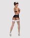 Еротичний костюм покоївки Obsessive Maidme set 5pcs S/M, бюстгальтер, пояс з фартухом, панчохи, стрі SO7290 фото 4