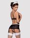 Еротичний костюм покоївки Obsessive Maidme set 5pcs S/M, бюстгальтер, пояс з фартухом, панчохи, стрі SO7290 фото 2