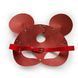 Шкіряна маска зайчика Art of Sex - Mouse Mask, колір Червоний SO9650 фото 4
