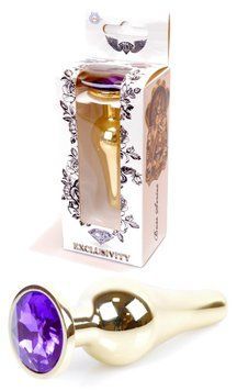 Анальний пробка Boss Series - Jewellery Gold BUTT PLUG Purple, BS6400070 BS6400070 фото