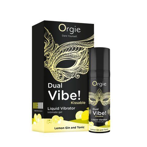 Рідкий вібратор Orgie Dual Vibe! Lemon Gin And Tonic 15 мл 500648 фото