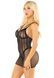 Бодістокінг Leg Avenue Heart Net Mini Dress One Size Black SX2757 фото 2
