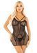 Бодістокінг Leg Avenue Heart Net Mini Dress One Size Black SX2757 фото 1