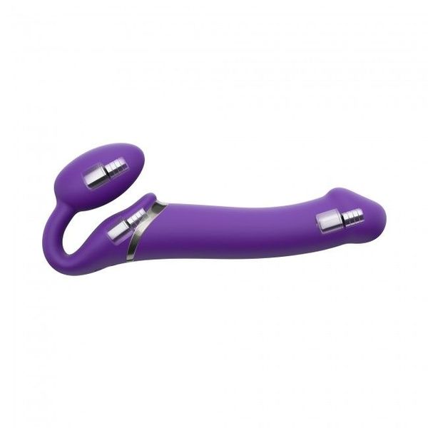 Безремінний страпон з вібрацією Strap-On-Me Vibrating Violet M SO3825 фото