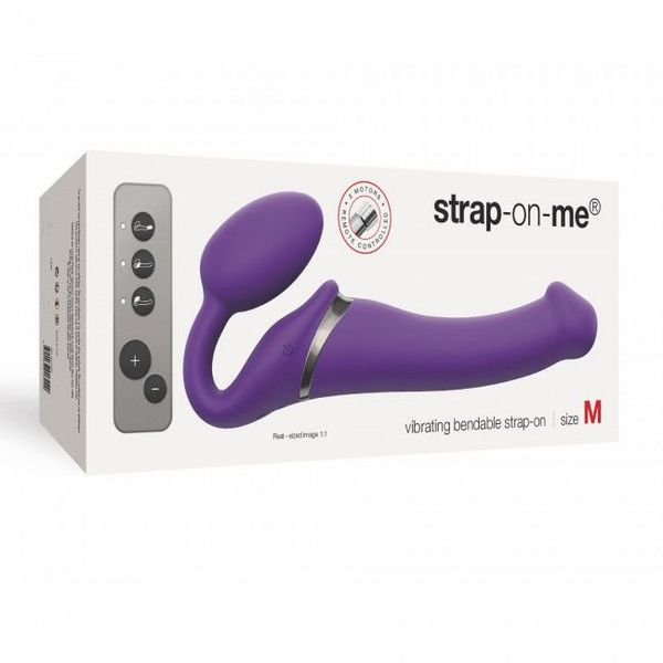 Безремінний страпон з вібрацією Strap-On-Me Vibrating Violet M SO3825 фото