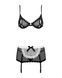 Еротичний костюм покоївки Obsessive Maidme set 5pcs L/XL, бюстгальтер, пояс з фартухом, панчохи, стр SO7291 фото 5