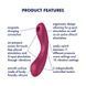 Вакуумний стимулятор Satisfyer Curvy Trinity 1 Red SO8407 фото 4