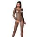 Бодістокінг Passion BS068 black, комбінезон, велика сітка, довгий рукав PBS068B фото 1