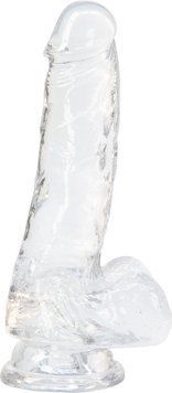 Фалоімітатор ADDICTION &mdash; Clear Dildo with Balls 7&Prime; SO5581 фото