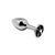 Металева анальна пробка з кристалом Alive Mini Metal Butt Plug Black S SO6011 фото