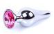 Анальний пробка Boss Series - Jewellery Silver BUTT PLUG Pink, BS6400071 BS6400071 фото 3