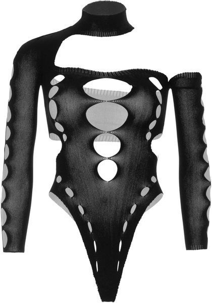 Боді Leg Avenue Seamless thong back bodysuit Black One Size SO9097 фото