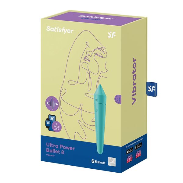 Смарт міні-вібратор Satisfyer Ultra Power Bullet 8 Turquoise SO5437 фото