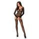 Бодістокінг Passion BS055 black, комбінезон, імітація панчох і пояса, довгий рукав, закрите плече PBS055B фото 3