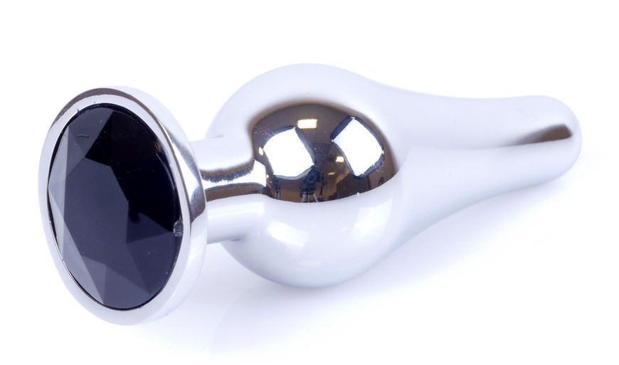 Анальний пробка Boss Series - Jewellery Silver BUTT PLUG Black, BS6400074 BS6400074 фото