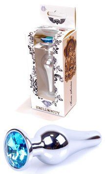 Анальний пробка Boss Series - Jewellery Silver BUTT PLUG Light Blue, BS6400076 BS6400076 фото