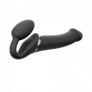 Безремінний страпон з вібрацією Strap-On-Me Vibrating Black L SO3829 фото