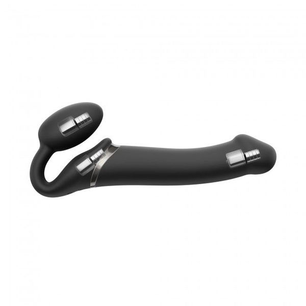 Безремінний страпон з вібрацією Strap-On-Me Vibrating Black L SO3829 фото