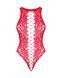 Ажурний бодістокінг із ефектом шнурівки Obsessive B120 teddy red S/M/L SO7208 фото 5