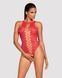 Ажурний бодістокінг із ефектом шнурівки Obsessive B120 teddy red S/M/L SO7208 фото 1